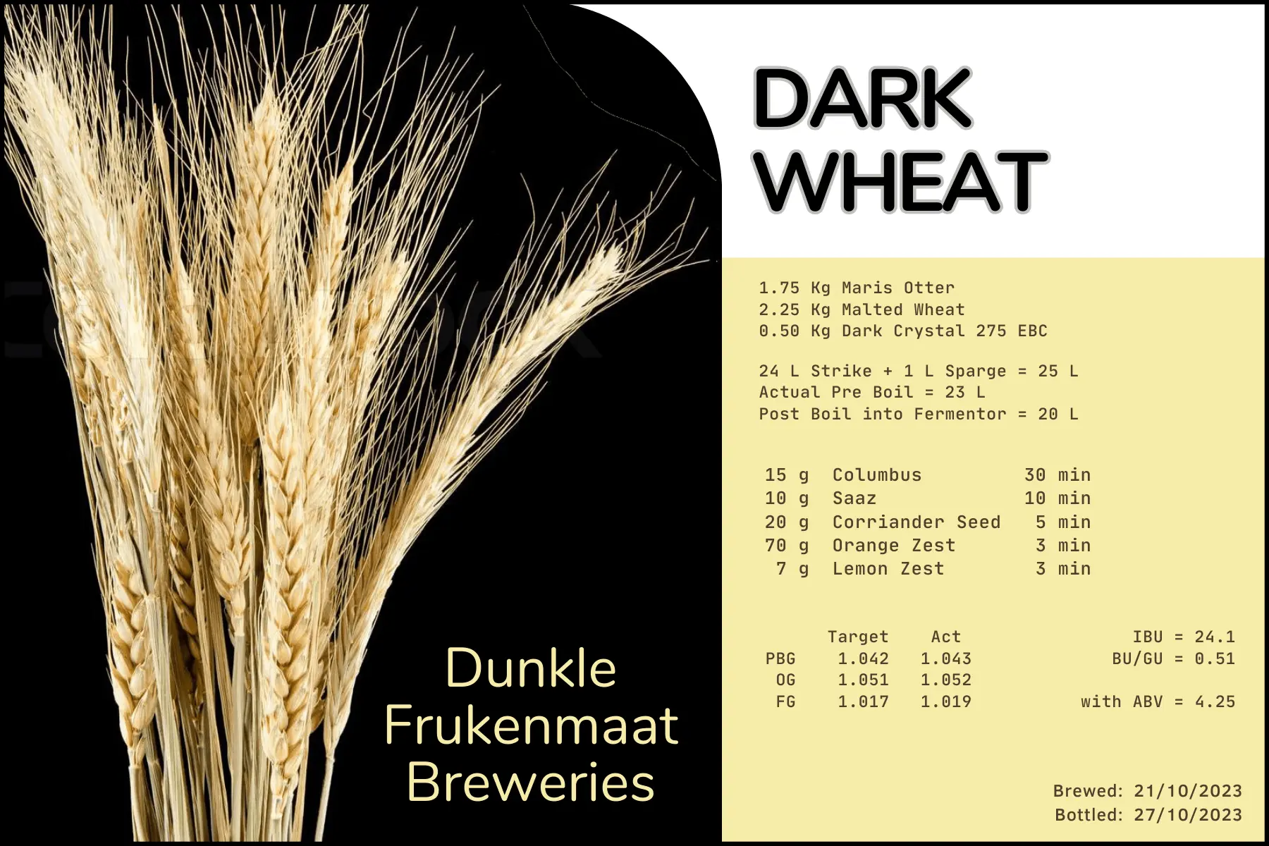 Dark Wheat Beer